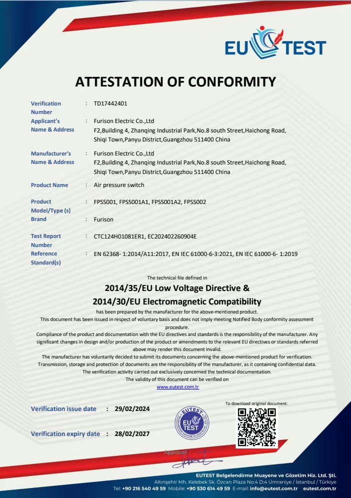 ATTESTATION OF CONFORMITY